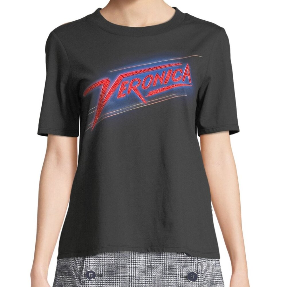 Veronica Beard "Veronica" Rhinestone Logo Tee